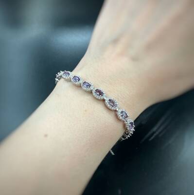 OVAL STONE ZIRCON BRACELET - 2