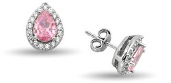 PENDIENTES GOTA ROSA CIRCONITAS - 1