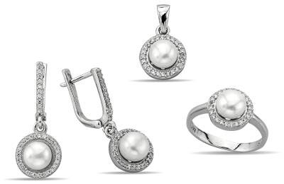 SET STONE PEARL ZIRCON - 1