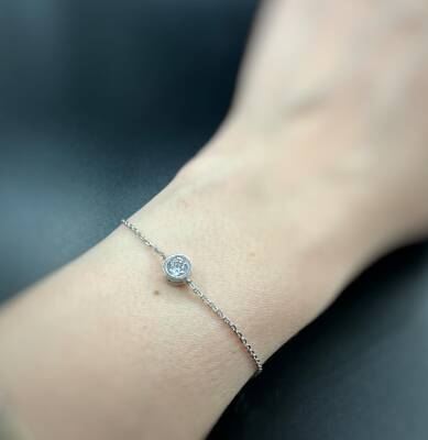 SINGLE STONE ZIRCON BRACELET - 2