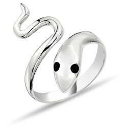 SNAKE FIGURE STONELESS RING - 1