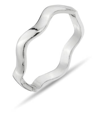 WAVE FIGURE STONELESS RING - 1