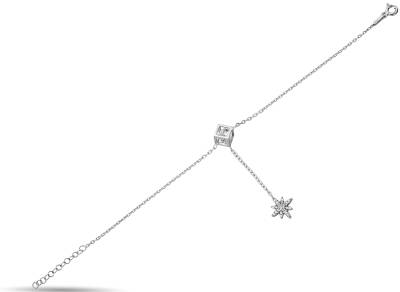 ZIRCON BRACELET WITH STAR AND CUBE FIGURE - 1